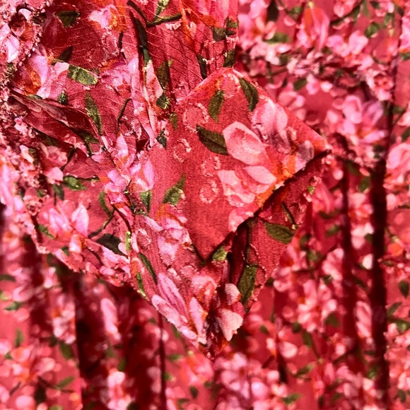 Sachin + Babi Ronnie Long Sleeve Pink Pleated Tie Front Midi Dress NWT - Picture 13 of 15